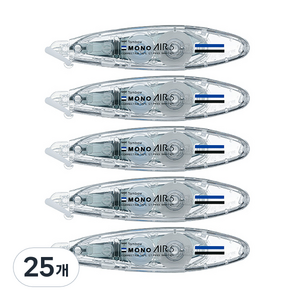 톰보 모노에어5 펜타입 수정테이프 5mm x 6m, 투명, 25개