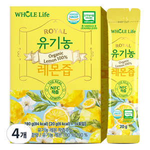 WHOLELIFE 유기농 레몬즙 14p, 280g, 4개