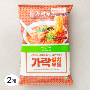 풀무원 가락 김치우동 2인분, 486.6g, 2개