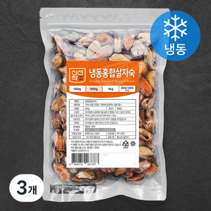 신선작 자숙 홍합살 (냉동), 500g, 3개