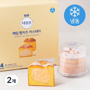 데르뜨 매일 황치즈 카스테라 4개입 (냉동), 2개, 440g