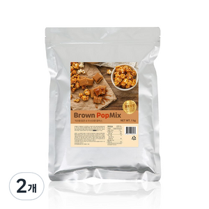 상상푸드시스템 카라멜 팝콘 슈가 브라운팝믹스, 1kg, 2개