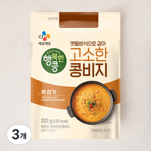 행복한콩 콩비지 파우치, 320g, 3개