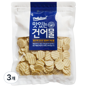 해맑은푸드 꼬마 튀김쥐포, 800g, 3개