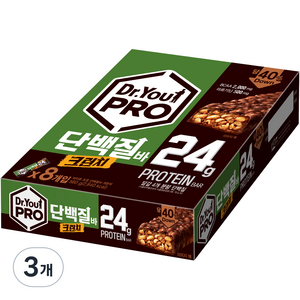 닥터유 프로 단백질바 크런치, 560g, 3개