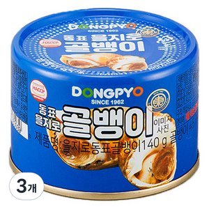 동표 을지로 골뱅이 통조림, 140g, 3개