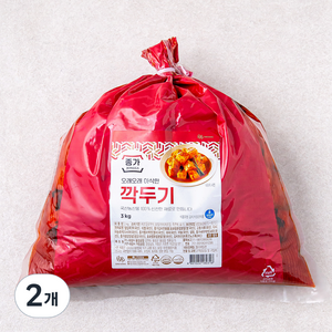 종가 오래오래 아삭한 깍두기, 3kg, 2개