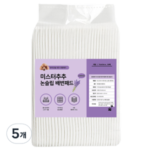 미스터추추 강아지 논슬립 배변패드 라벤더향 45g, 50개입, 5개