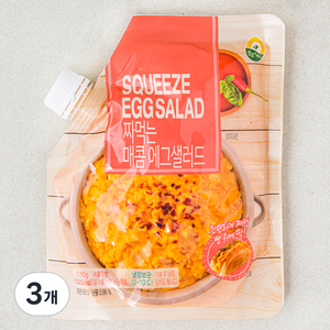 풍요한아침 짜먹는 매콤 에그 샐러드, 500g, 3개