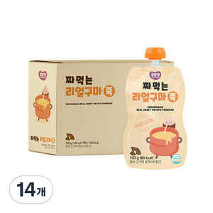 또또맘 짜먹는 리얼구마죽 100g, 고구마맛, 14개