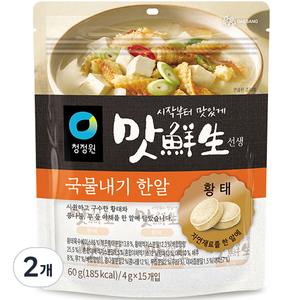 청정원 맛선생 황태 국물내기 한알, 60g, 2개