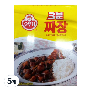 오뚜기 3분짜장, 200g, 5개