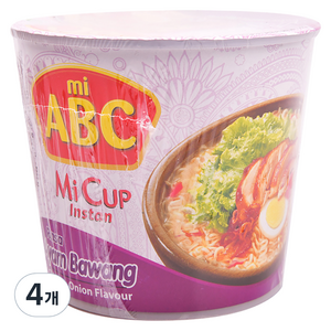 ABC 미 인스턴트 컵 라사 아얌 바왕 60g, 4개