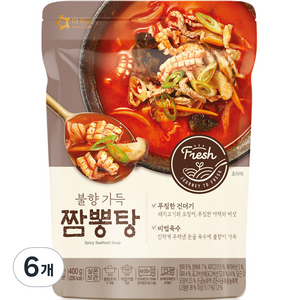 아워홈 불향가득 짬뽕탕, 400g, 6개