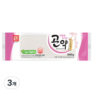 한성기업 가볍게 즐기는 곤약, 600g, 3개