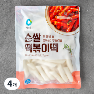 청정원 순쌀 떡볶이떡, 1kg, 4개