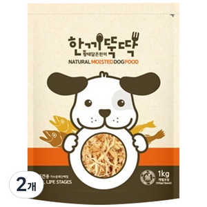 한끼뚝딱 전연령용 황태담은 한끼 소프트 사료, 오리, 1kg, 2개