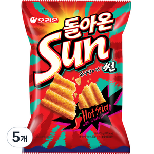 오리온 돌아온 썬 핫스파이시맛, 135g, 5개