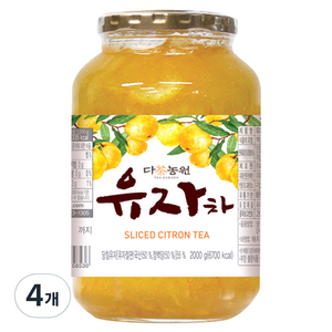 다농원 유자차, 2kg, 1개입, 4개, 2000g