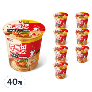 누들핏 라면 김치사발면맛 37.5g, 40개