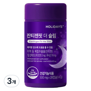 홀리데이즈 잔티젠핏 더 슬림, 28정, 14g, 3개