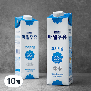 매일우유 오리지널, 900ml, 10개