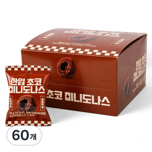 에이스엠앤티 한입 초코 미니 도나스, 20g, 60개