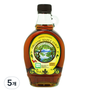 알레가니 유기농 메이플시럽, 250ml, 5개