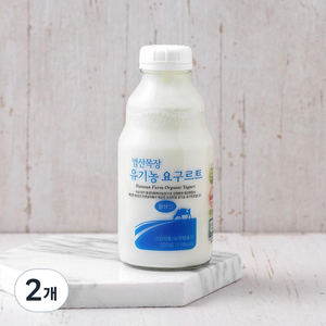 범산목장 유기가공식품인증 플레인요구르트, 450ml, 2개