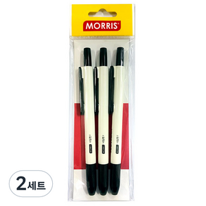 저스트클릭 네임펜F, Black, 6개