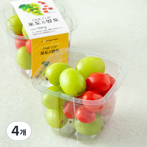 푸드팩토리 원컵 포도 & 방토, 150g, 4개, 1개입