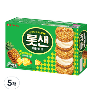 롯데웰푸드 롯데샌드 파인애플 6p, 5개, 315g