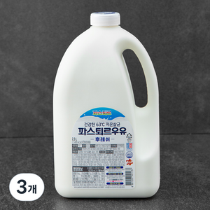 파스퇴르 건강한 저온살균 우유 후레쉬, 2.3L, 3개