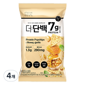 더단백 빙그레 건강tft 팝칩 허니갈릭맛, 4개, 44g