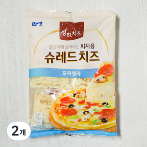 상하치즈 모짜렐라 피자용 슈레드 치즈, 500g, 2개