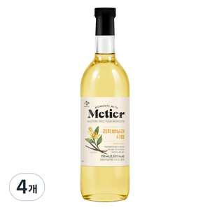 메티에 리치 바닐라 시럽, 750ml, 4개