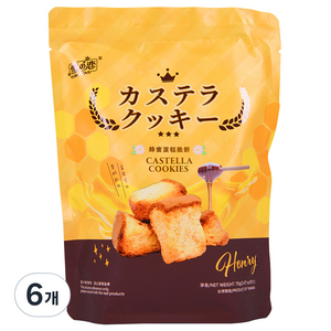 유키앤러브 허니 카스텔라 쿠키, 70g, 6개