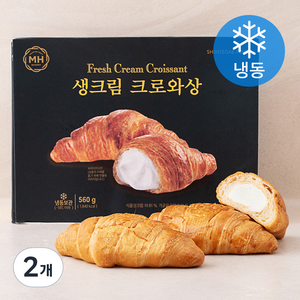 밀크앤허니 생크림 크로와상 8입 (냉동), 560g, 2개