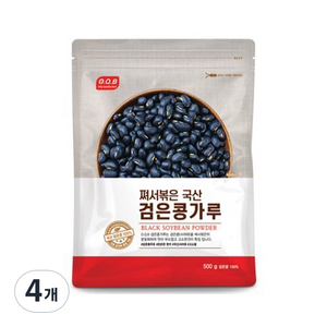 OQB 쪄서볶은 국산 검은콩가루, 4개, 500g