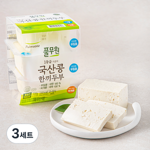 풀무원 국내산 콩 한끼두부 부침용 110g x 2입 + 찌개용 110g 세트, 3세트