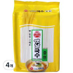 오뚜기옛날 국수 중면, 2.5kg, 4개