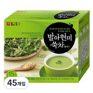 담터 발아현미 쑥차 플러스, 15g, 15개입, 3개