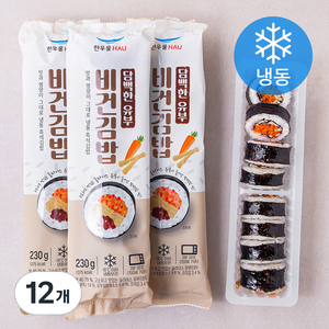 한우물 유부비건김밥 (냉동), 230g, 12개