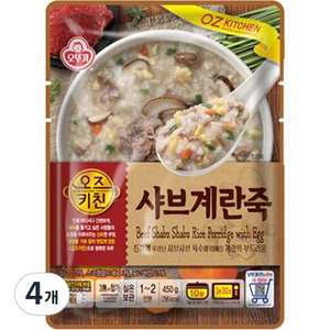 오즈키친 샤브계란죽, 450g, 4개