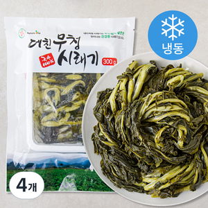 국내산 데친 숙성 무청시래기 (냉동), 300g, 4개