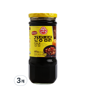 오뚜기 달콤한 간장 찜닭 양념, 480g, 3개