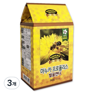 마누카 프로폴리스 벌꿀캔디, 240g, 3개