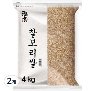 혼식 국산 찰보리쌀, 4kg, 2개