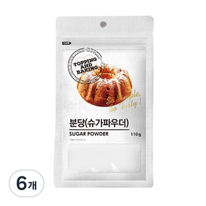 큐원 분당 슈가파우더, 110g, 6개