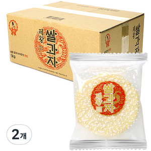 제왕 쌀과자 바삭한맛 원형, 1kg, 2개